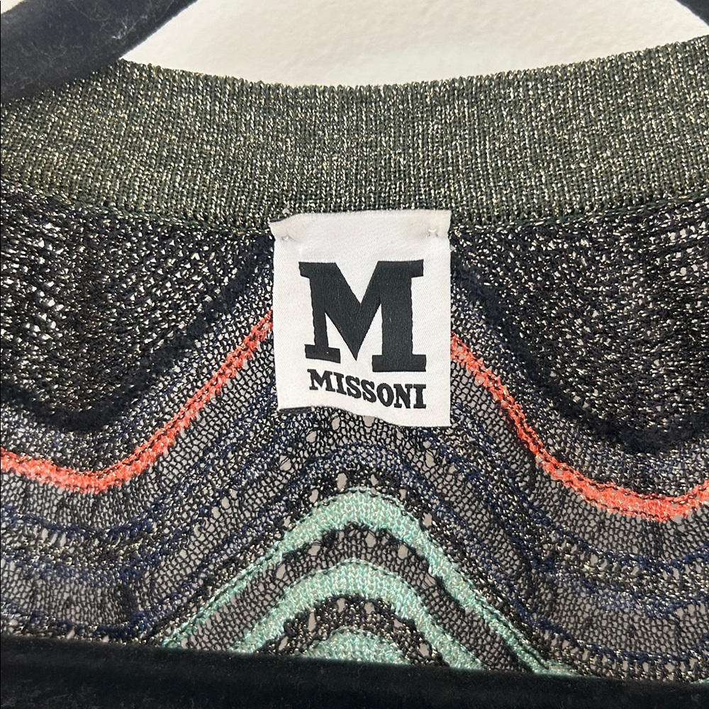 M Missoni Chevron Open Cardigan Designer Sweater size 42, like new condition - Picture 4 of 9